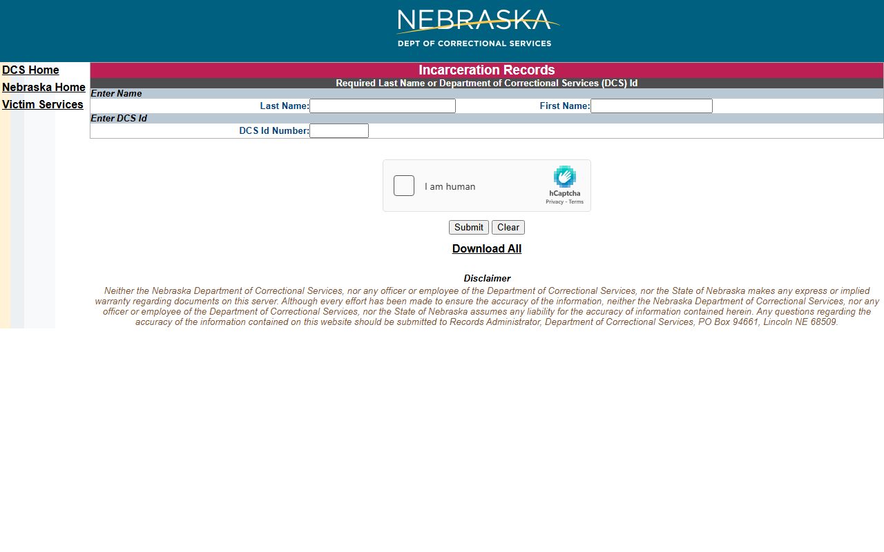 NDCS inmate locator for Polk County sentenced inmate search